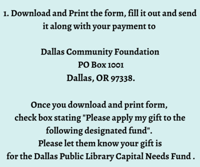 Dallas Community Foundation Library Donation 
