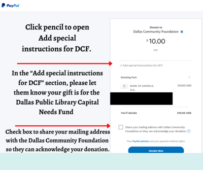 Special Instructions