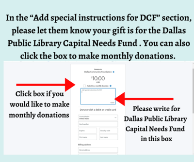 Special Instructions